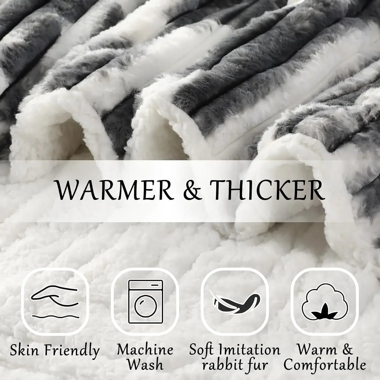Soft Flannel & Sherpa Electric Heated Blanket, 6 Heat Levels, Auto Off, Machine Washable, Dark Gray Peaceful Pleasures Health and Wellness