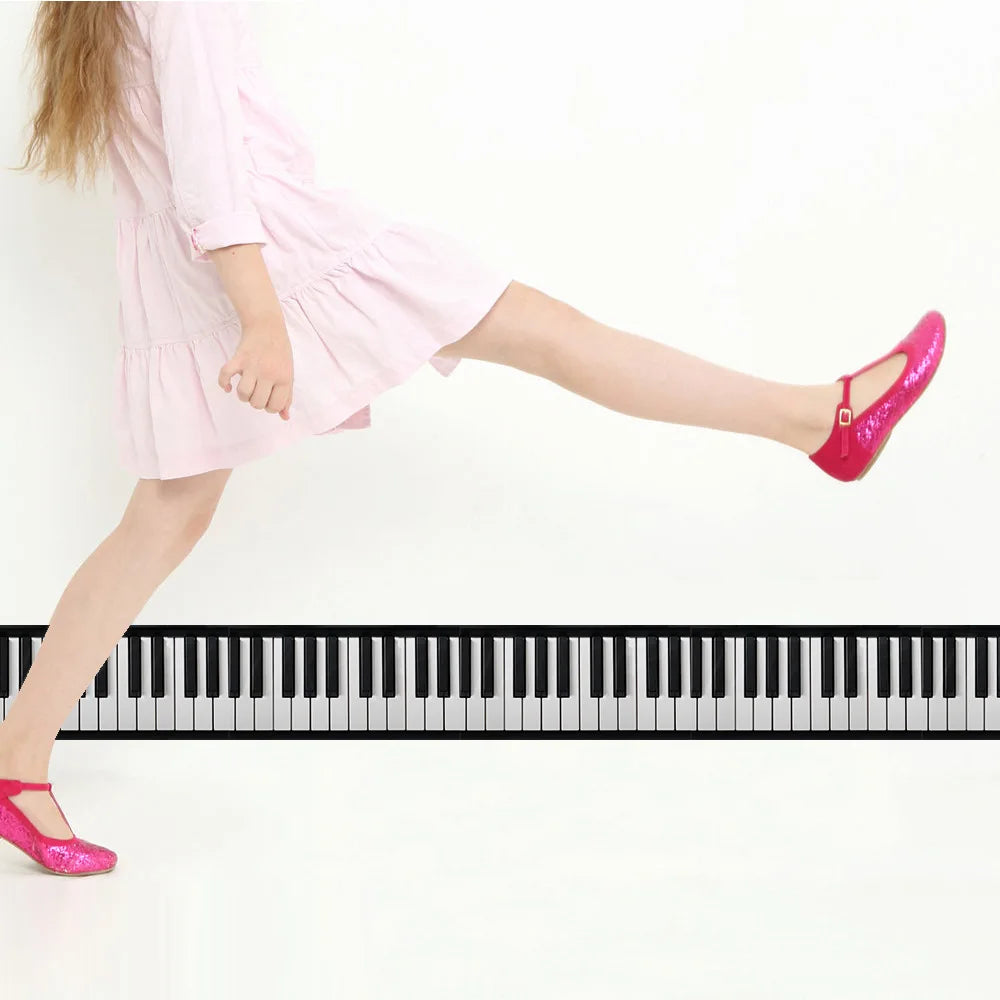 Black and White Piano Keys Wall Stickers Kicking Baseboard Waist Line Wallpaper Decals Music Decoration Glass Door Decor Musica Peaceful Pleasures Health and Wellness