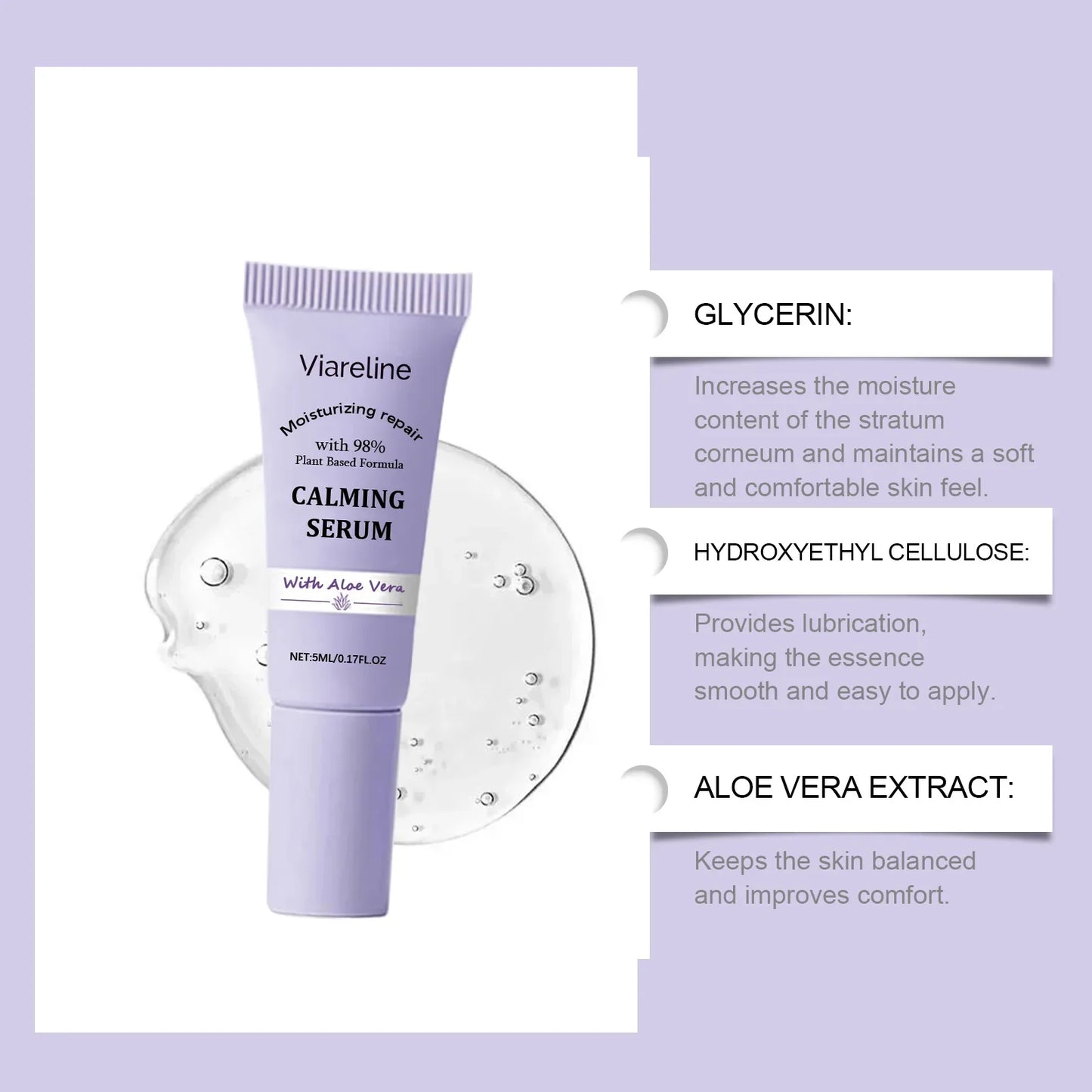 Viareline Facial Roller Serum – Hydrate, Tighten & Moisturize