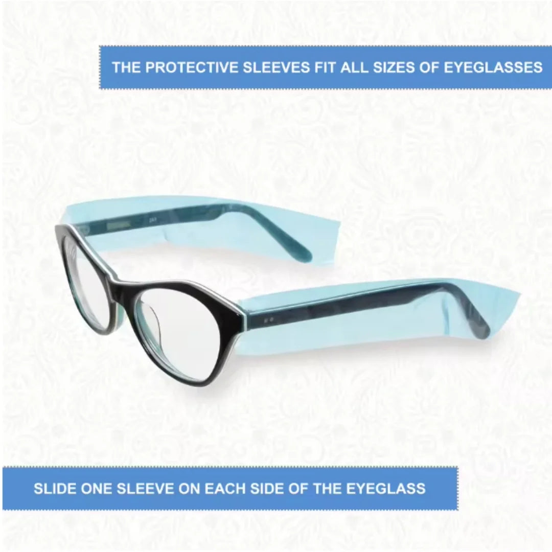 200ps/Box Salon Hairdresser Disposable Glasses Leg Sleeves Cover Hair Dye Tools Pro Hairdressing Eyeglasses Protector Accessory Peaceful Pleasures Health and Wellness