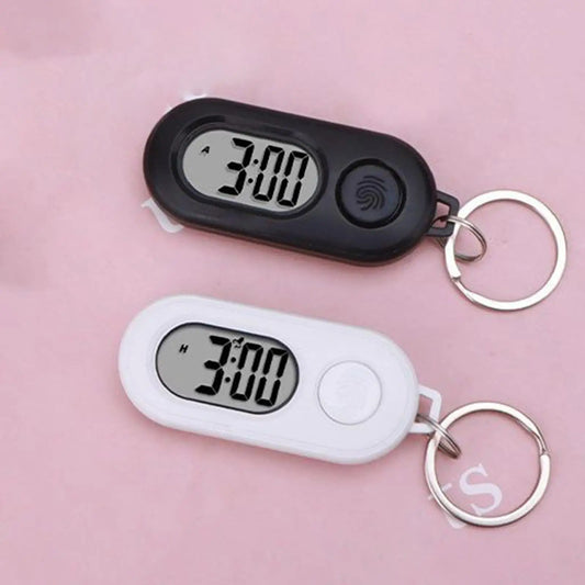 Portable Keychain Clock with Backlight | Mini Travel Timer Keychain Clock Timer Peaceful Pleasures Health and Wellness