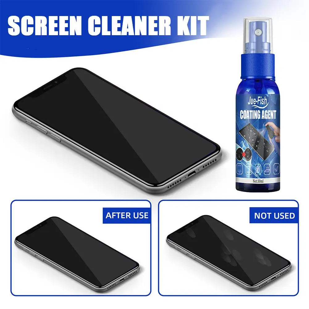 Screen Cleaner Spray Kit with Microfiber Cloth Peaceful Pleasures Health and Wellness