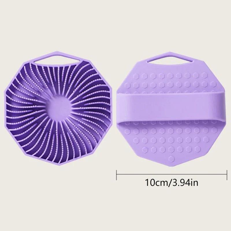 Soft Silicone Exfoliating Brush Cleanser Manual Body Cleansing Scrubber Shower Gentle Massage Bath Brush Bathroom Accessorie Peaceful Pleasures Health and Wellness onesize