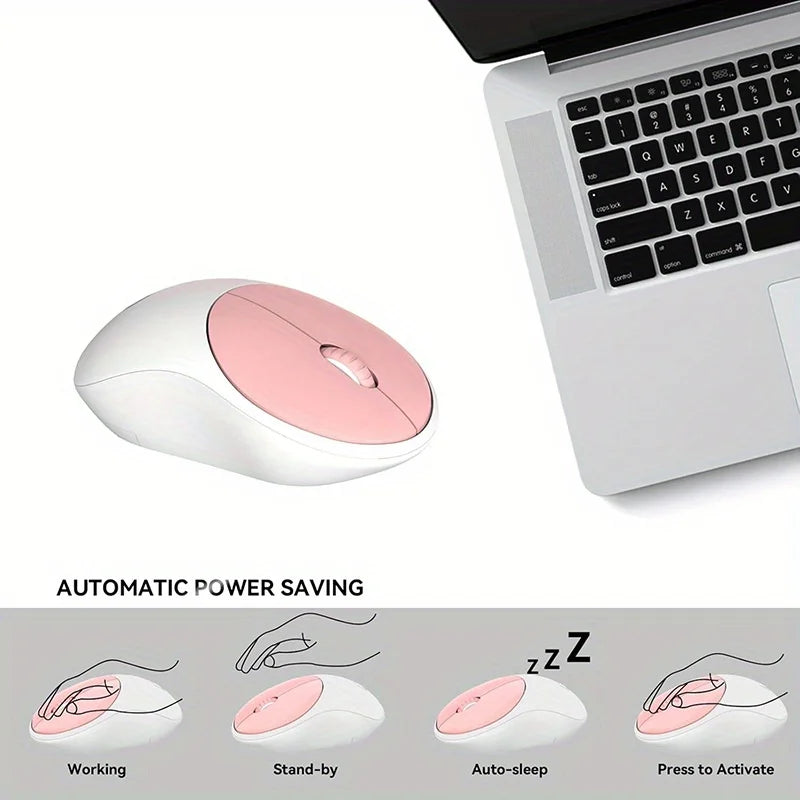 1 Set of 2.4G Wireless Keyboard and Mouse, Portable 95-key Multimedia key Office Mouse Kits, Silent Round Keyheads keyboard Mice Peaceful Pleasures Health and Wellness