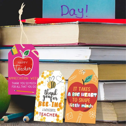 60pcs Teacher Appreciation Gift Tags | Hanging Cards & Cupcake Tags Gift Hanging Tags Oasis Select