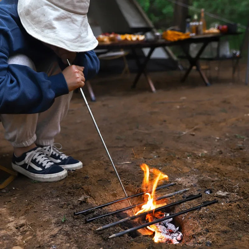 New Blowpipe Stainless Steel Fire Stick Outdoor Camping Fire Starter Tools Retractable Portable Camping Cooking Blow Fire Tube Peaceful Pleasures Health and Wellness