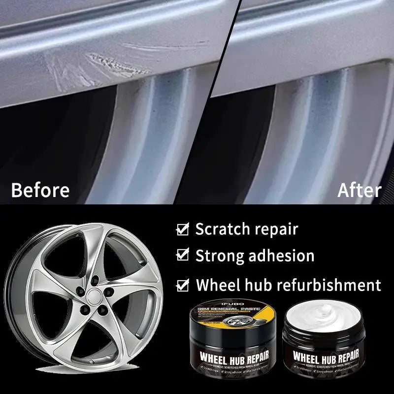 80g Multi-effect Cleaning Polishing Agent Remove Scratches Wheel Hubs Wheel Refurbishment Paste Car Wheel Scratch Reducing Agent Peaceful Pleasures Health and Wellness