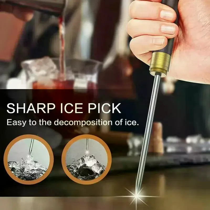 Stainless Steel Ice Pick | Portable Bar & Cocktail Tool