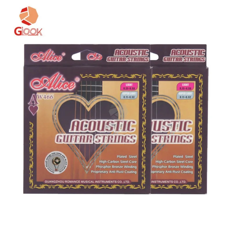 Alice Guitar Strings 010 Acoustic 1-6 String 6 AW466-L SL