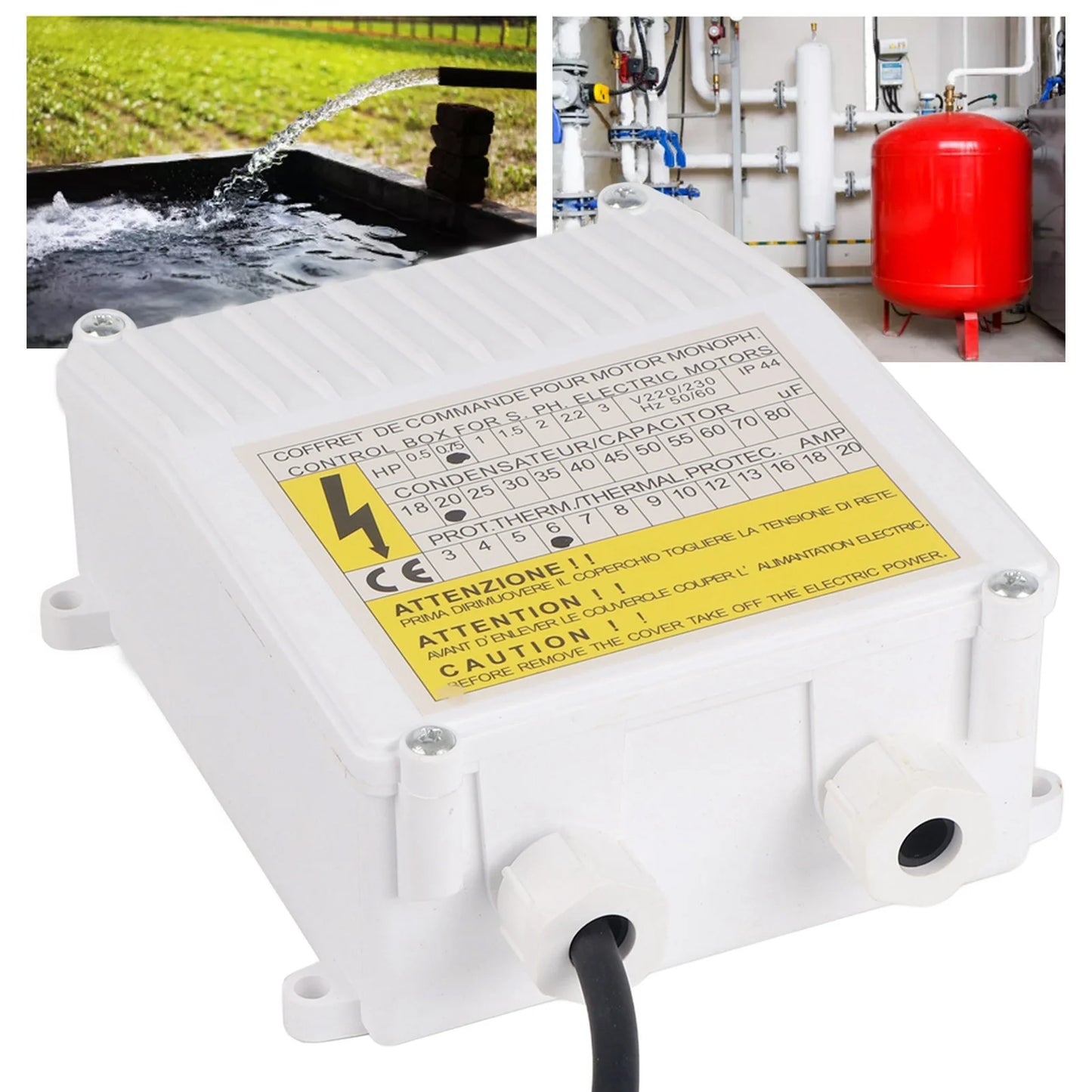 Pump Control Box Bulit Thermal Protection Circuit Breaker Controller