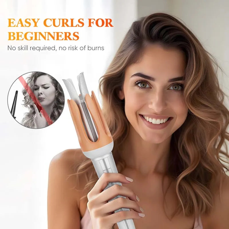 Popular Automatic Curling Iron 25mm Large Waves Water Wave Curler Styler Fast Heating Hair Curling Iron Peaceful Pleasures Health and Wellness