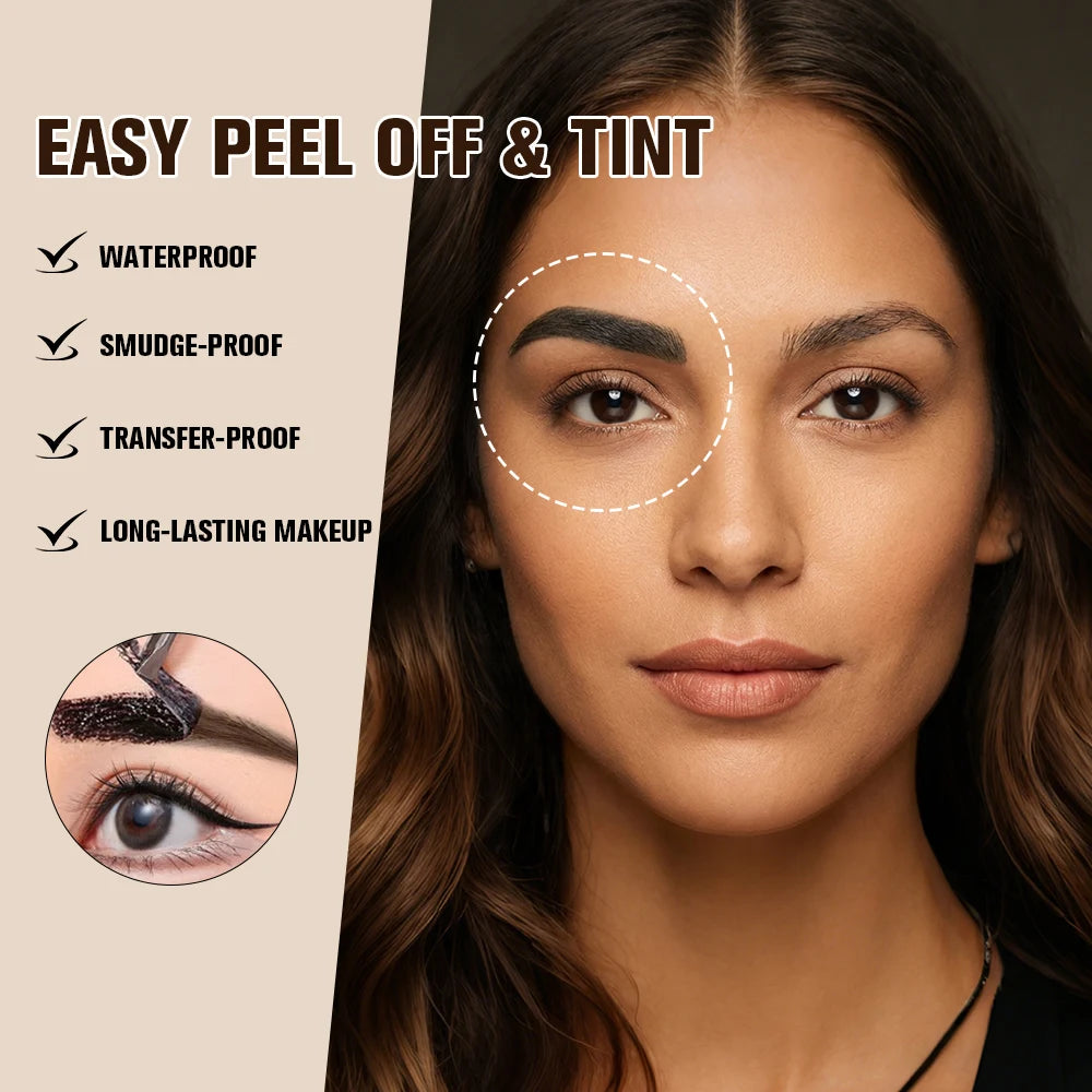 Eyebrow Gel Peel-off Long Lasting Fuller Defined Eyebrow Makeup Waterproof & Transfer-proof Suitable for Beginners Eyebrow Gel Peaceful Pleasures Health and Wellness