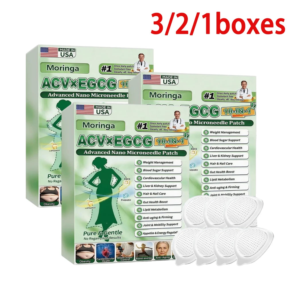Moringa Nanos Microneedles Painless For Men Women Non-Invasive Painless Application For Weight Management Body Firming 0.22mm Peaceful Pleasures Health and Wellness