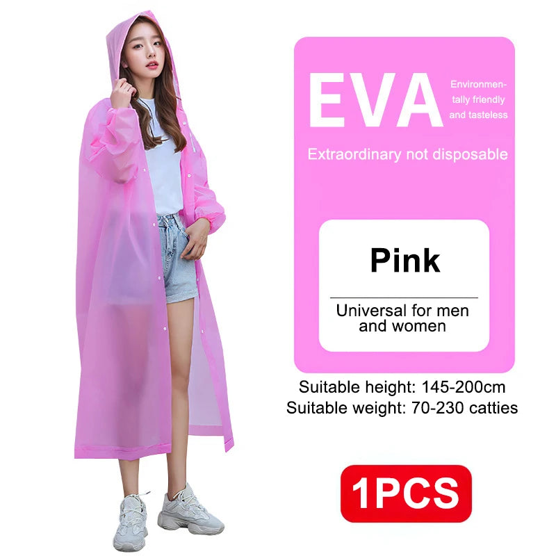 Ultra-Light Packable Rain Poncho | Reusable EVA Rainwear