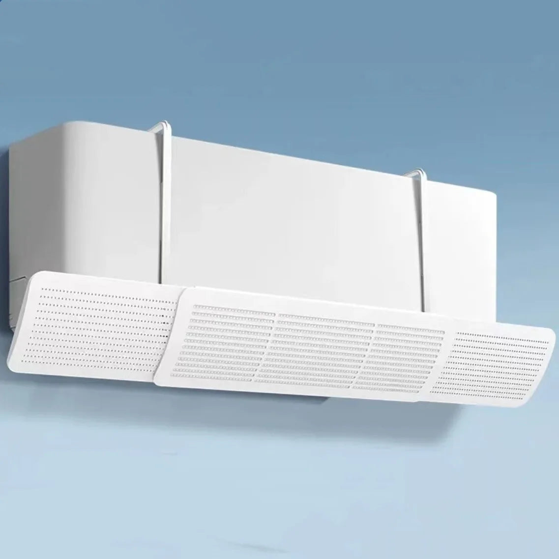 Adjustable Air Conditioning Cover Wind Deflector Windshield Air Conditioner Tools Air Baffle Shield Home Office Accessories Peaceful Pleasures Health and Wellness white