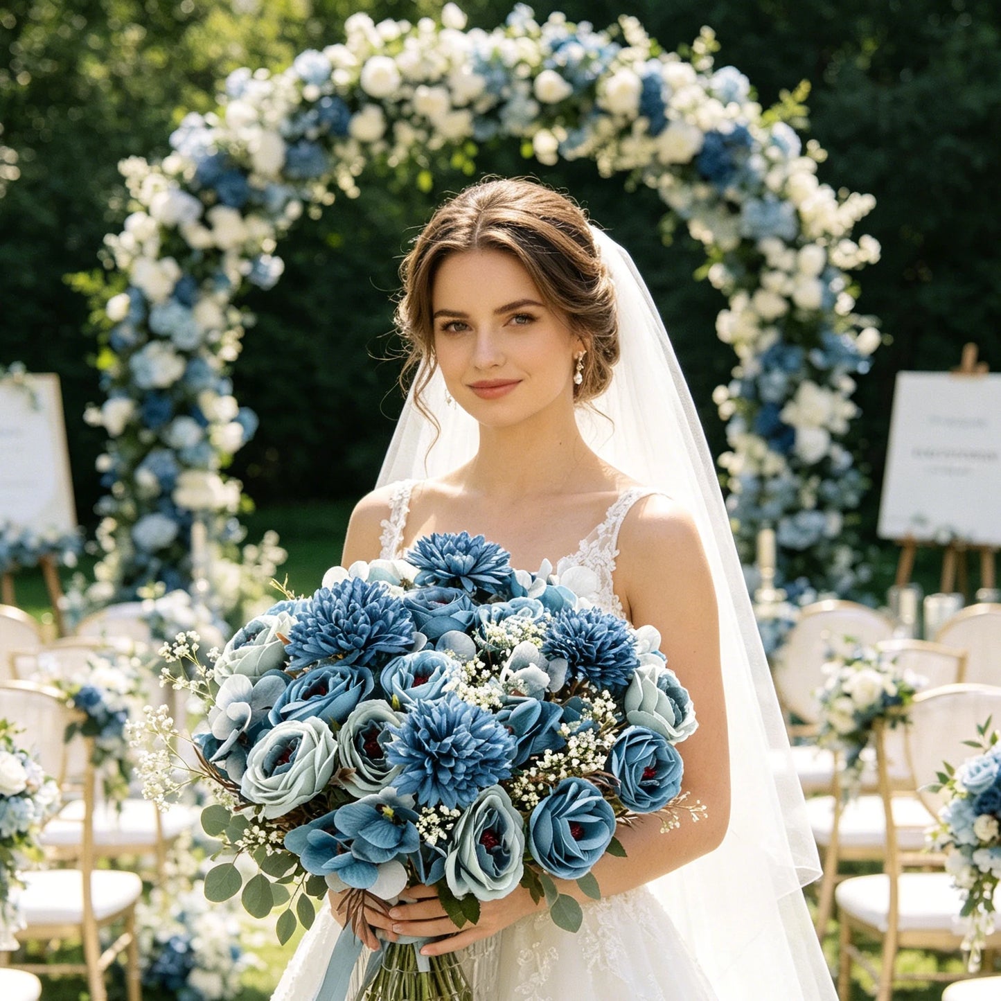 Artificial Silk Rose Bouquet for Wedding & Home Décor