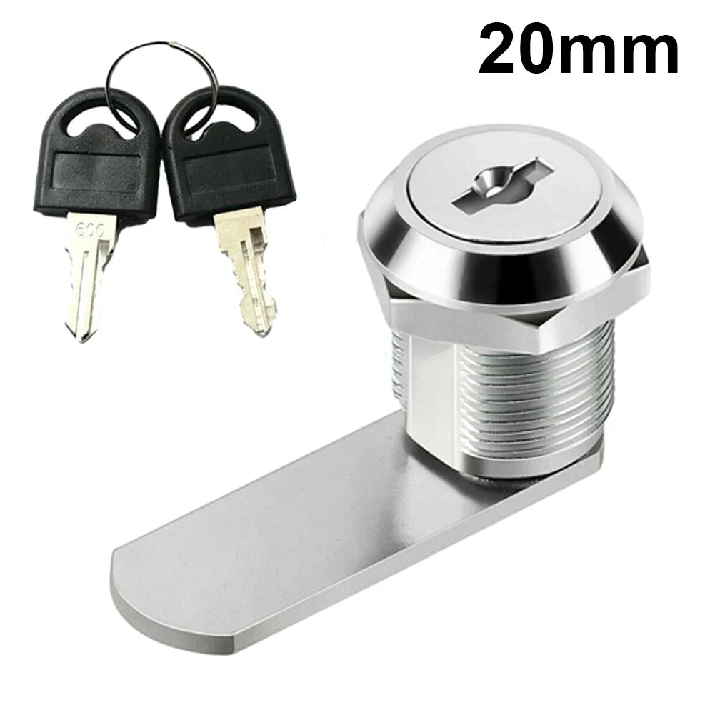 Zinc Alloy Cam Lock for Cabinets, Drawers & Mailboxes + 2 Keys