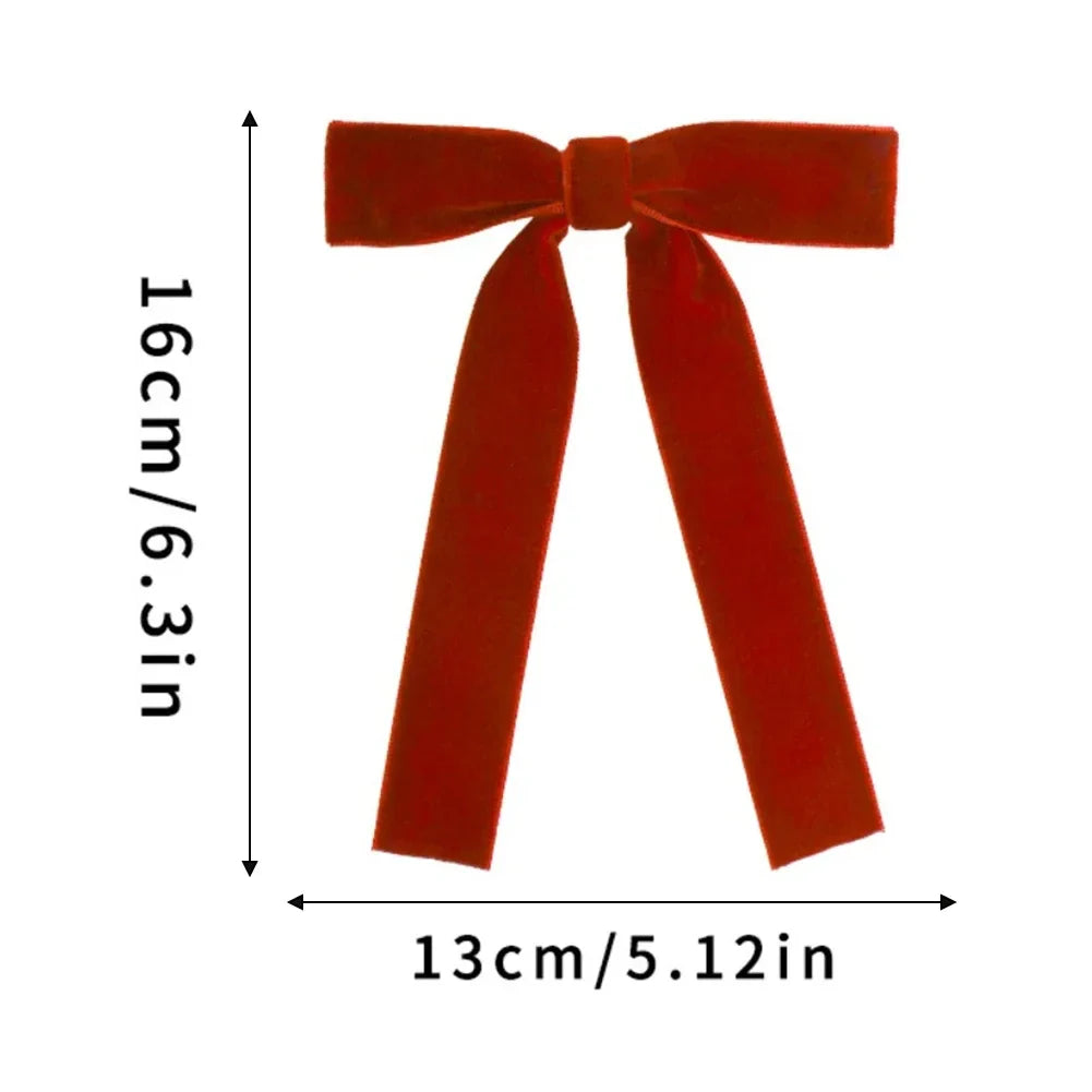 Velvet Christmas Bows Wine Red 12 Pack | Reusable Holiday Decor