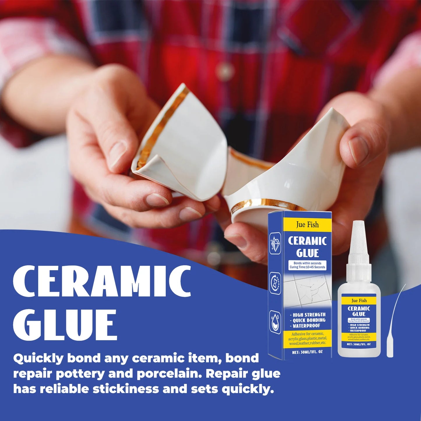 30ml Ceramic Repair Glue | High Strength Waterproof Sealant