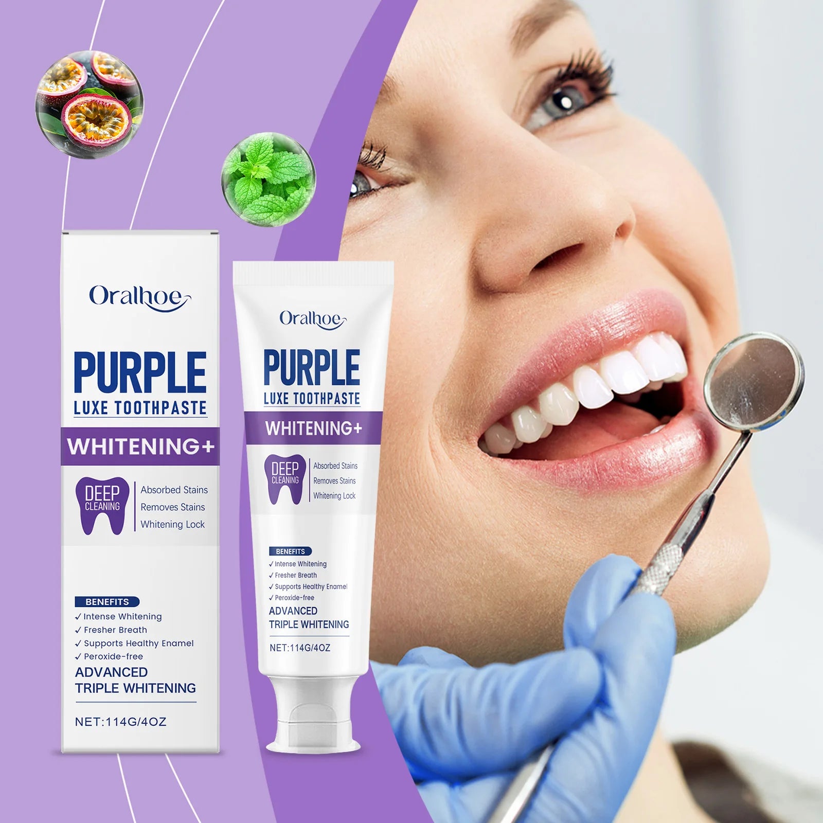Teeth Whitening Toothpaste Deep Clean Dental Bleaching Remove Plaque Stain Lasting Fresh Breath Protect Tooth Enamel Oral Care Peaceful Pleasures Health and Wellness