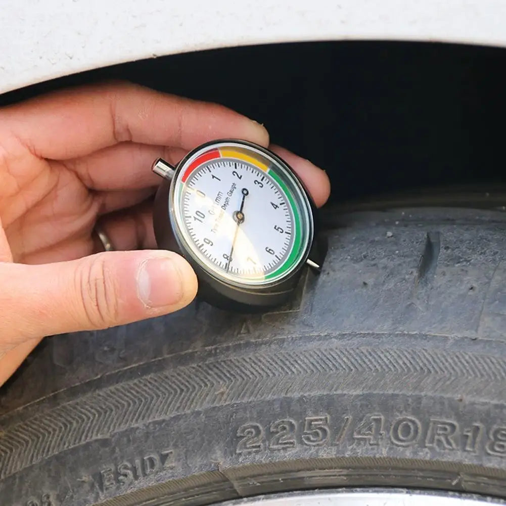 Car Tire Tread Depth Gauge 0-11mm High Accuracy Car Tire Tread Meter Measure Tool ire Wear Indicator Brake Auto Accessories Peaceful Pleasures Health and Wellness