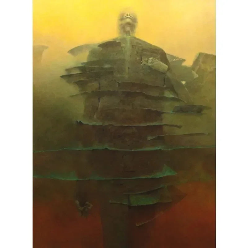 Zdzisław Beksiński Artwork Polish Surreal Dark Poster Prints Canvas Painting Gothic Wall Art for Living Room Home Decor Mural Peaceful Pleasures Health and Wellness