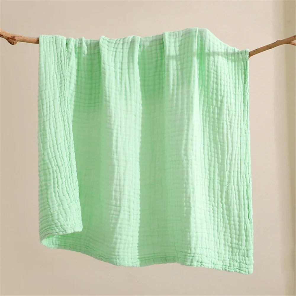 6-Layer Pure Cotton Baby Bath Towel & Swaddle Wrap 105cm