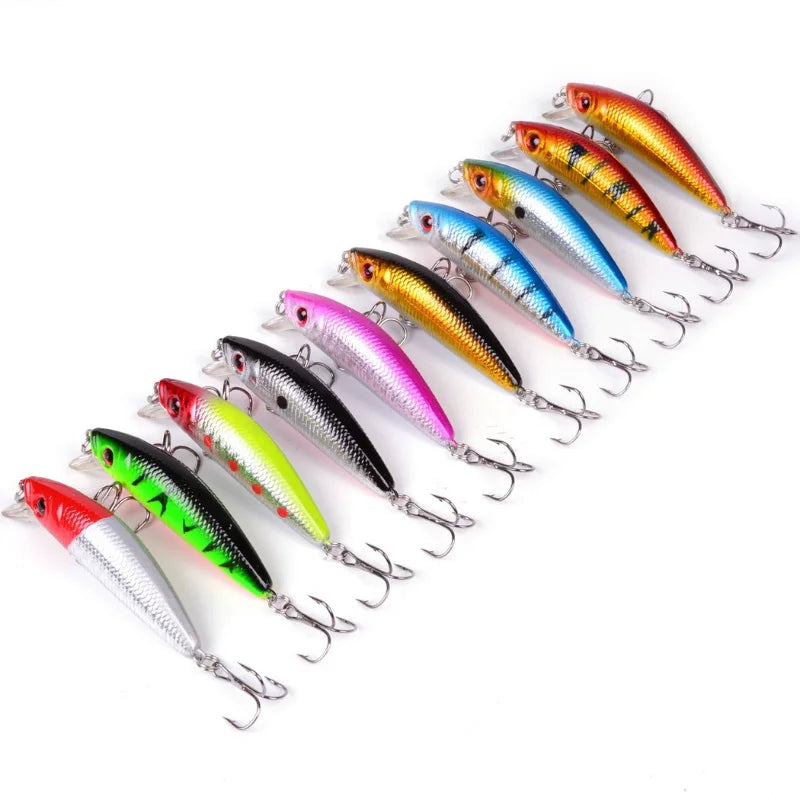 2026 Outdoor Fishing Tackle New 3/5/8Pcs Random Minnow Lure, 7.2CM 8G Bionic Bait Double Hooks Peaceful Pleasures Health and Wellness