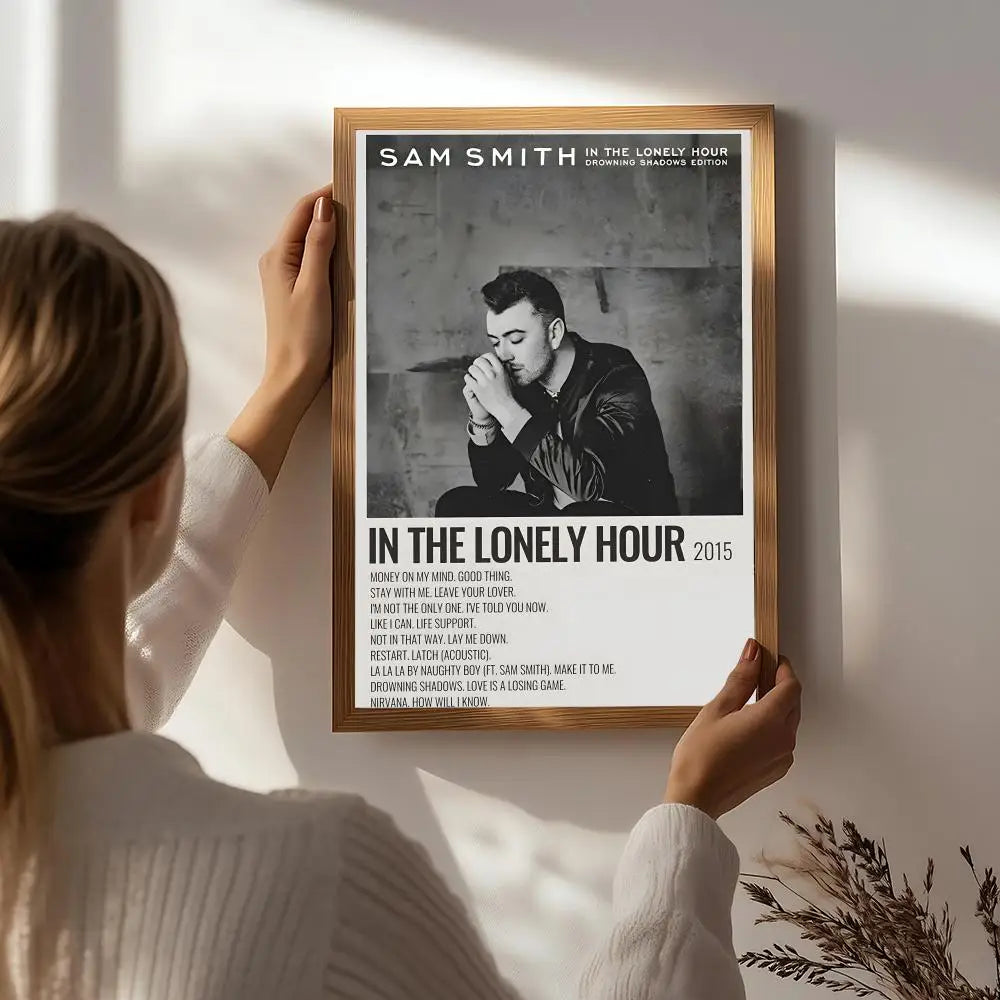 Sam Smith HD Wall Poster – Self-Adhesive Waterproof PVC Art Music Wall Poster Peaceful Pleasures Health and Wellness White4 50X70cmNoframe