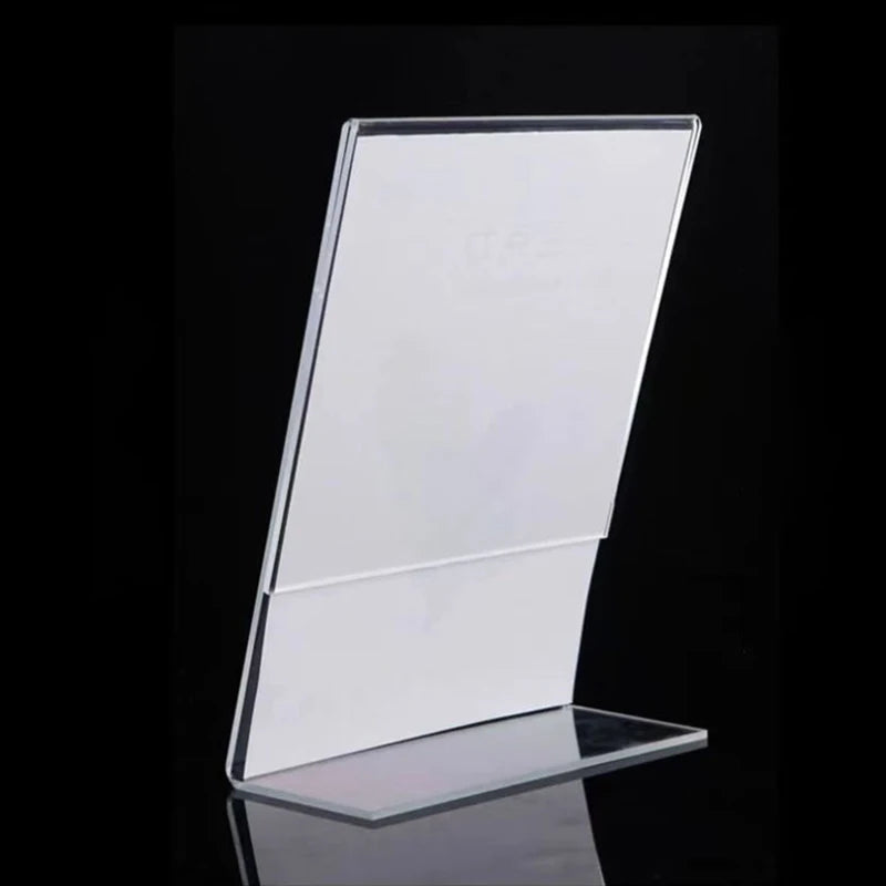 Transparent Acrylic Display Stand – Photo, Card & Sign Holder