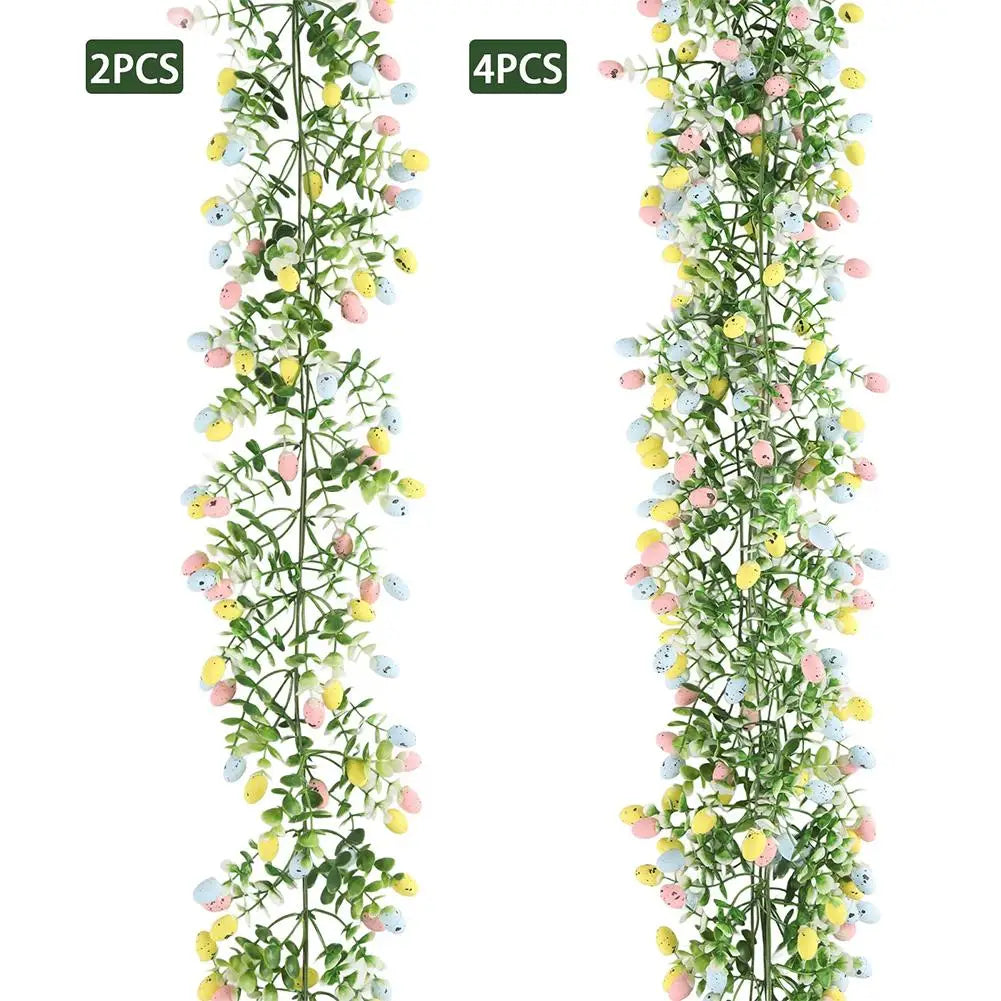 Artificial Easter Egg Wreath Garland 210cm | Spring Décor Set