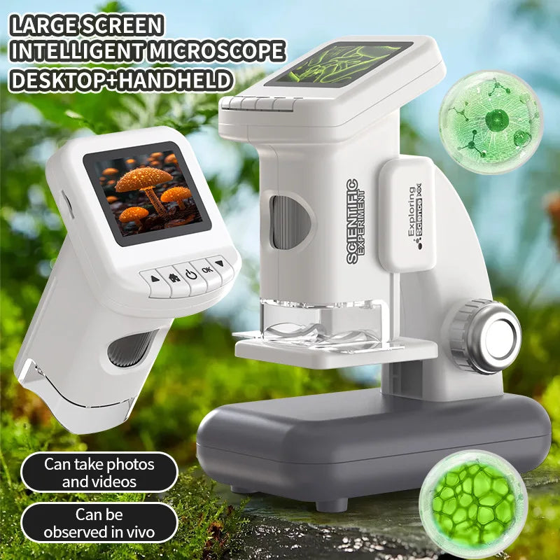 Children's Microscope, Portable Handheld Microscope, Student Science Experiment, Large Screen Desktop Microscope Peaceful Pleasures Health and Wellness