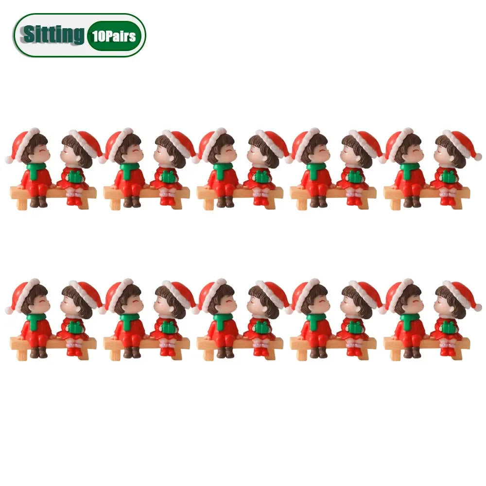 Mini Christmas Couple Dolls | Desktop Ornaments 1–20 Pairs