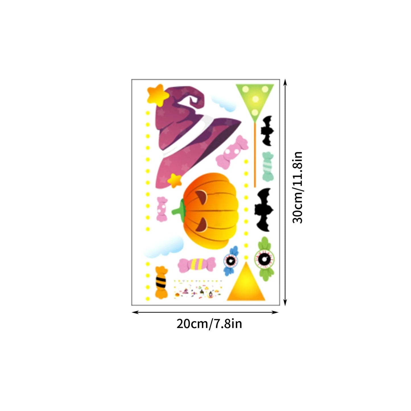 Halloween Window Clings & Decals – 4-Sheet Spooky Sticker Set