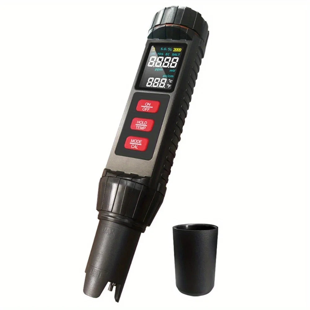 7 In1 Water Quality Testing Pen Digital TDS Meter Water Monitor for Household Drinking Water, Aquarium, Pool, Hydroponics Peaceful Pleasures Health and Wellness Black