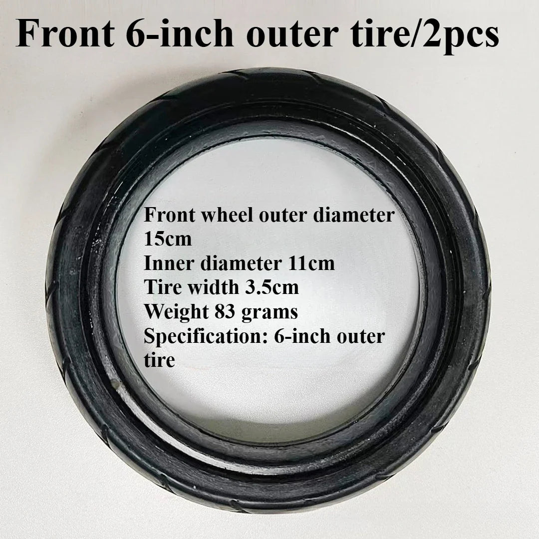 PU Front Wheel Tyre for UPPAbaby Vista Pram | Tubeless Cover