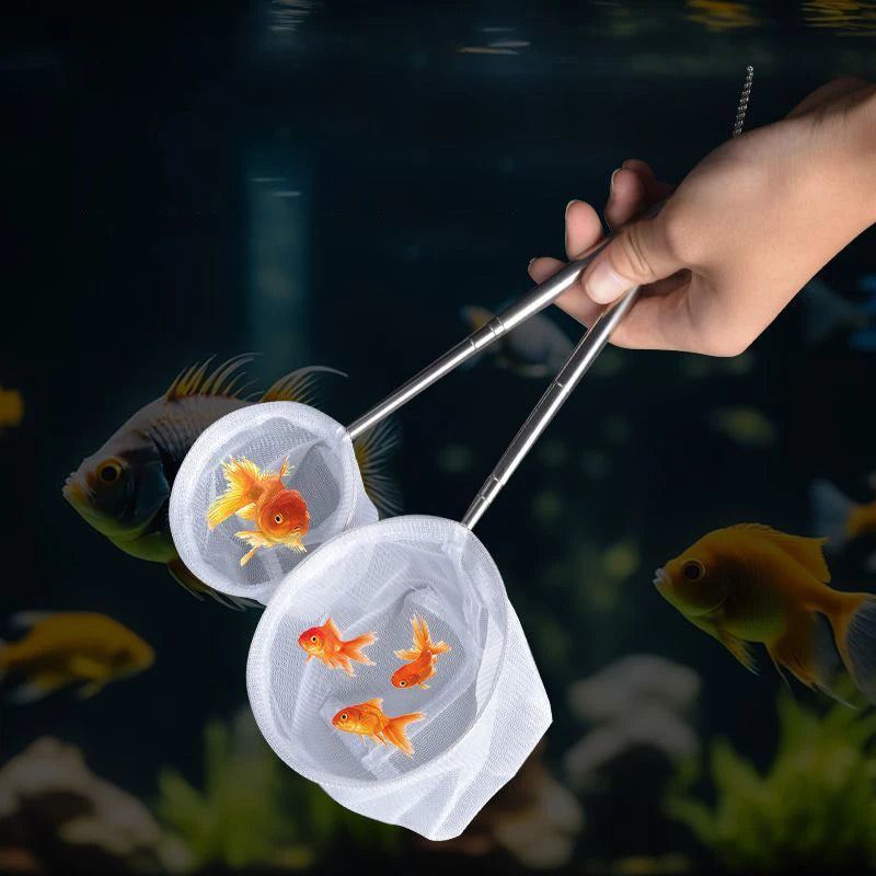 Retractable Aquarium Fish Net | Stainless Steel Shrimp Net