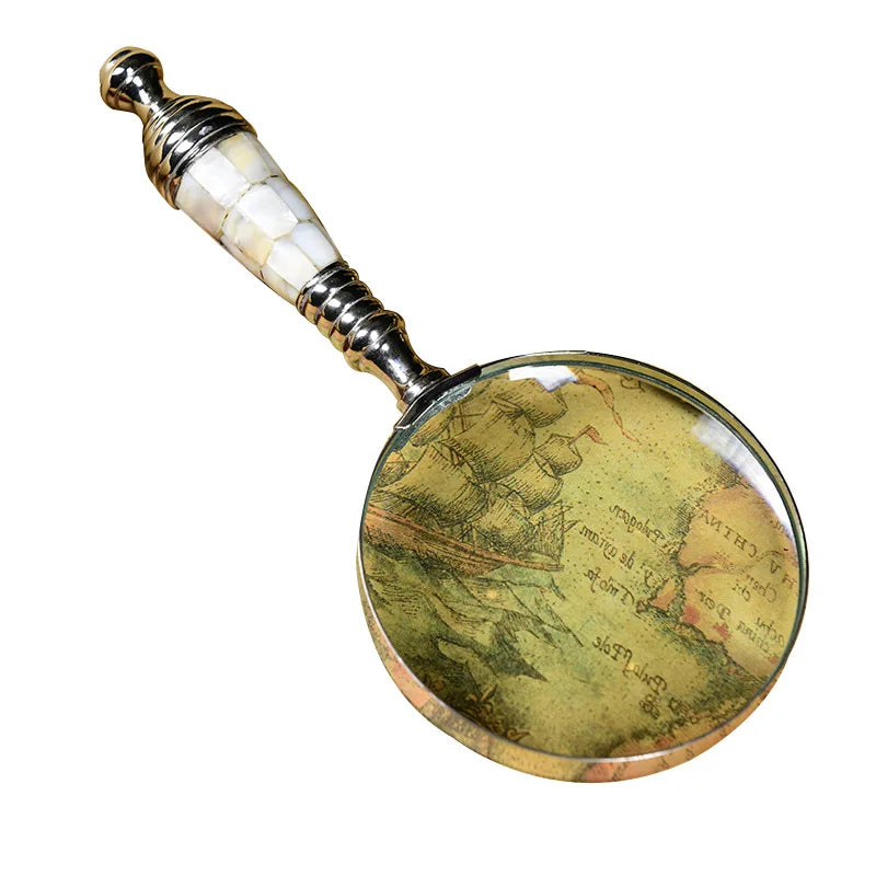 Household Goods, Retro Brass Horn Magnifying Glass, Sample Room, Soft Decoration, Props and Ornaments Peaceful Pleasures Health and Wellness