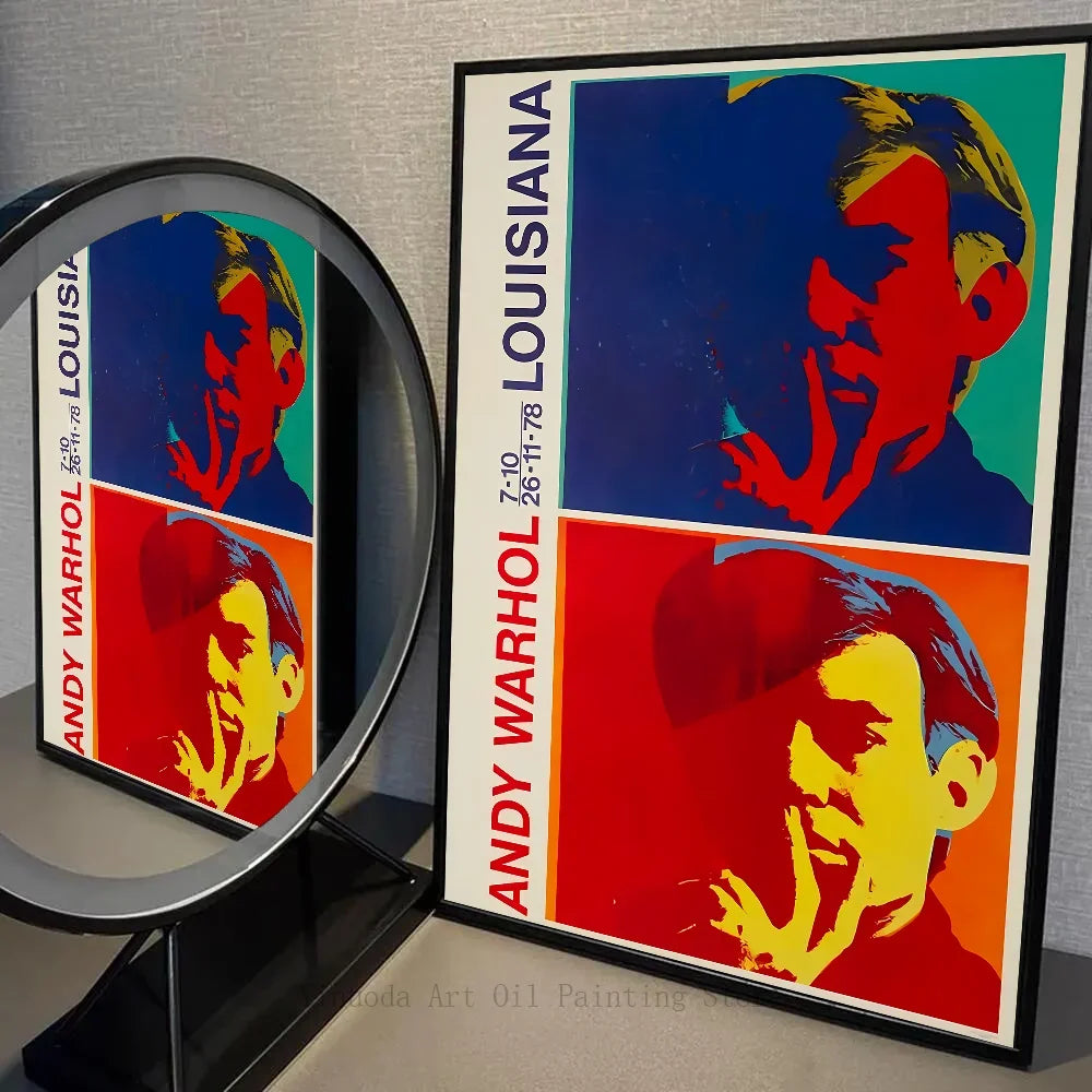 Andy Warhol HD Canvas Print Poster | Abstract Pop Art Wall Decor Canvas Print Poster Peaceful Pleasures Health and Wellness z3 50x70cm No Frame