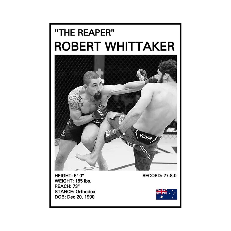Black and White Boxing Legends Canvas Poster Boxing Inspirational Canvas Painting Print Wall Art for Gym Bedroom Home Decor Peaceful Pleasures Health and Wellness 21 50x70cm Unframed