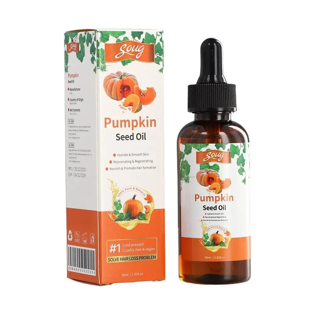 1/2/3Pcs Hair Care Serum Pumpkin Seed Essential Oil Nourishing Hair Enhancer Thicker Improve Split Hair Rough Hair Care Peaceful Pleasures Health and Wellness 1pc