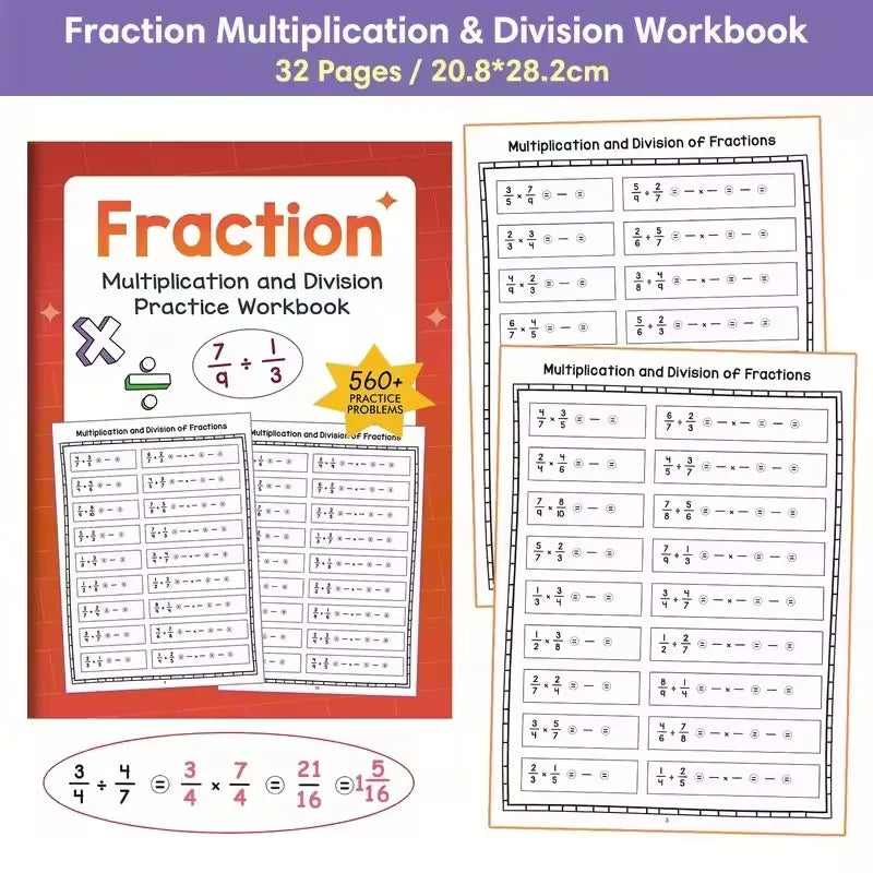 Training Basic Fraction Multiplication Division Primary School Grades