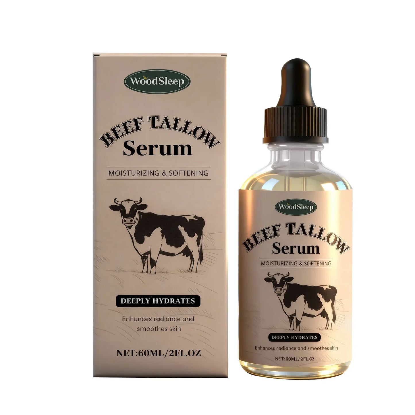 WOODSLEEP Beef Tallow Face Serum – Hydrating & Brightening