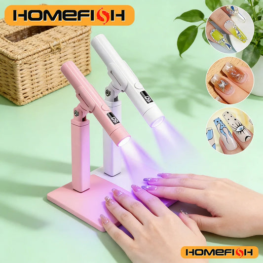 Rechargeable UV LED Nail Lamp – Portable Gel Polish Dryer UV LED Nail Lamp Peaceful Pleasures Health and Wellness