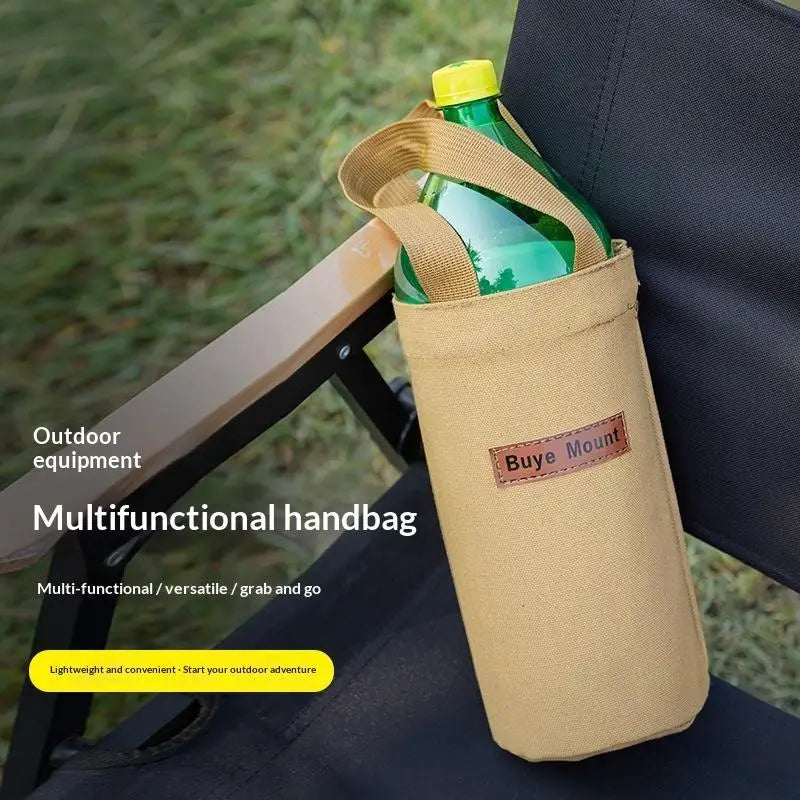 Canvas Water Bottle Bag | Portable Drink Carrier for Outdoors