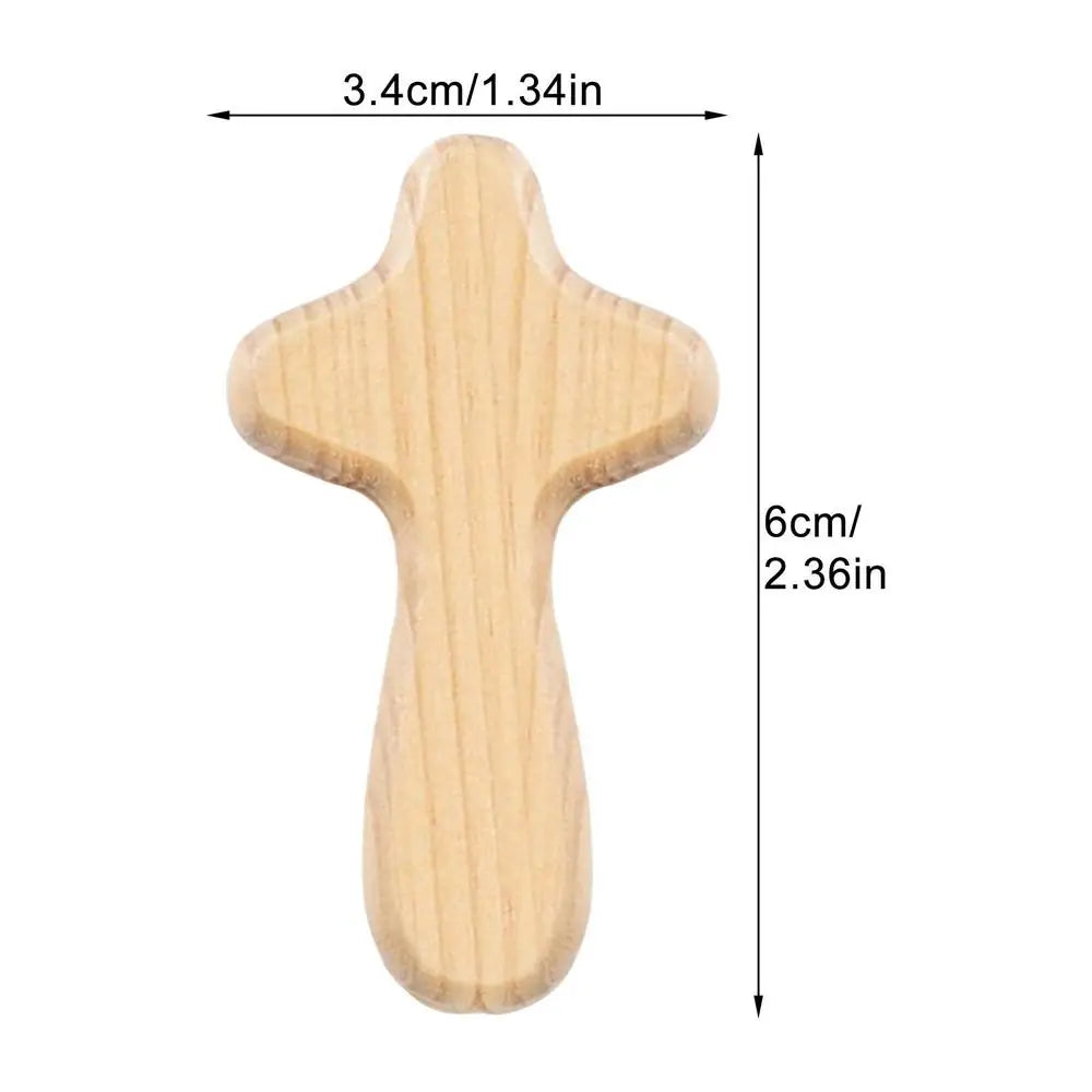 Cross Wood Hand Jesus Gift Christ Church Christmas Cathilic Religious Prayer Cross Priests Christmas Gift Church Cross Peaceful Pleasures Health and Wellness Wood Color 1pc China Mainland