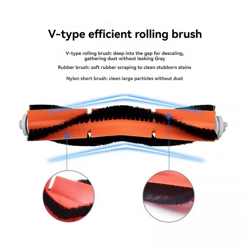 A36T-16PCS Brush Filter Mop Cloth And Main Brush Cover For Mijia 1C 1T Vacuum Cleaner Accessories Replacement Parts Peaceful Pleasures Health and Wellness