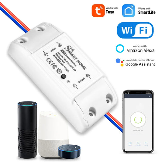 Tuya Smart WiFi Switch 10A Mini Intelligent Breaker Smart Life APP Wireless Remote Control Voice Control With Alexa Google Home Peaceful Pleasures Health and Wellness