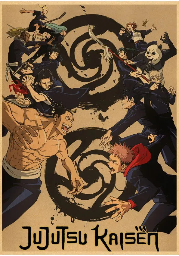 Jujutsu Kaisen Gojo Satoru Vintage Anime Canvas Wall Art Poster