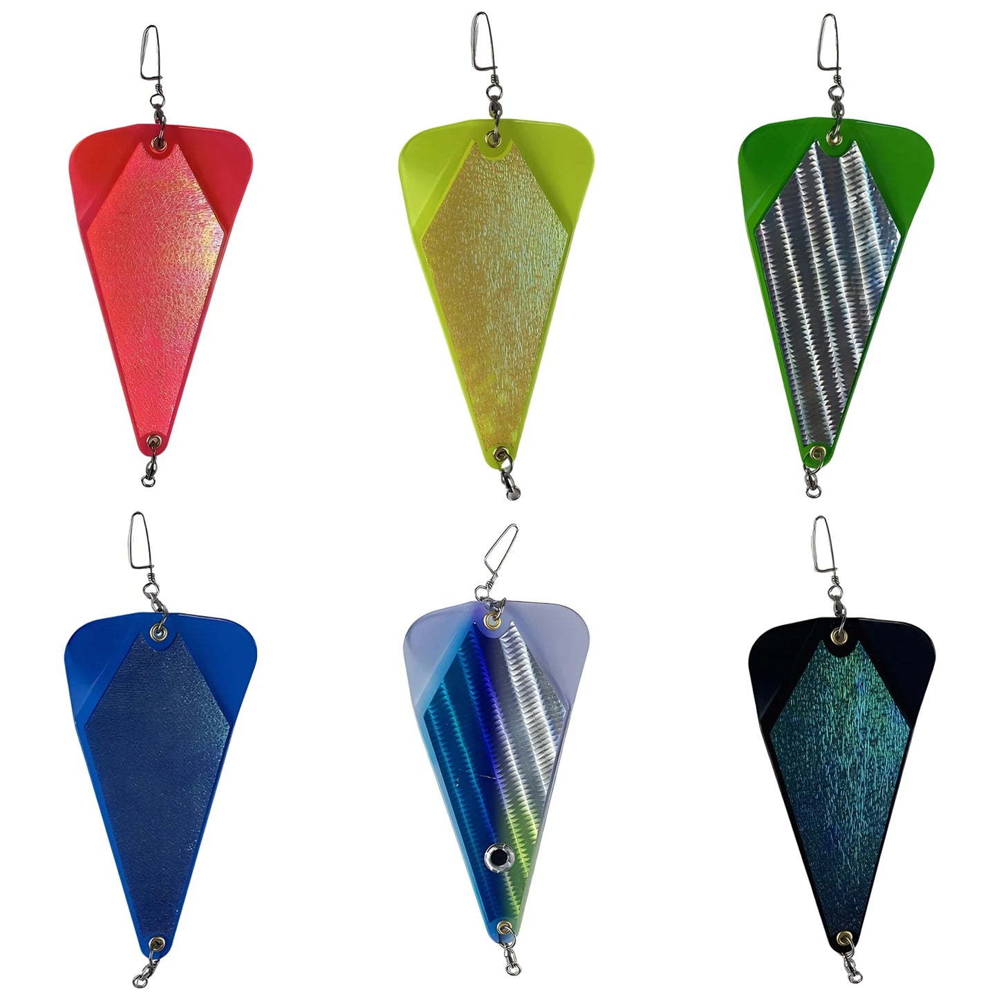 Triangle Trolling Tackle Flasher UV Double-sided Reflective Sea Fishing Bait for Sea Fishing Luminous Lure Boat Accessory Peaceful Pleasures Health and Wellness